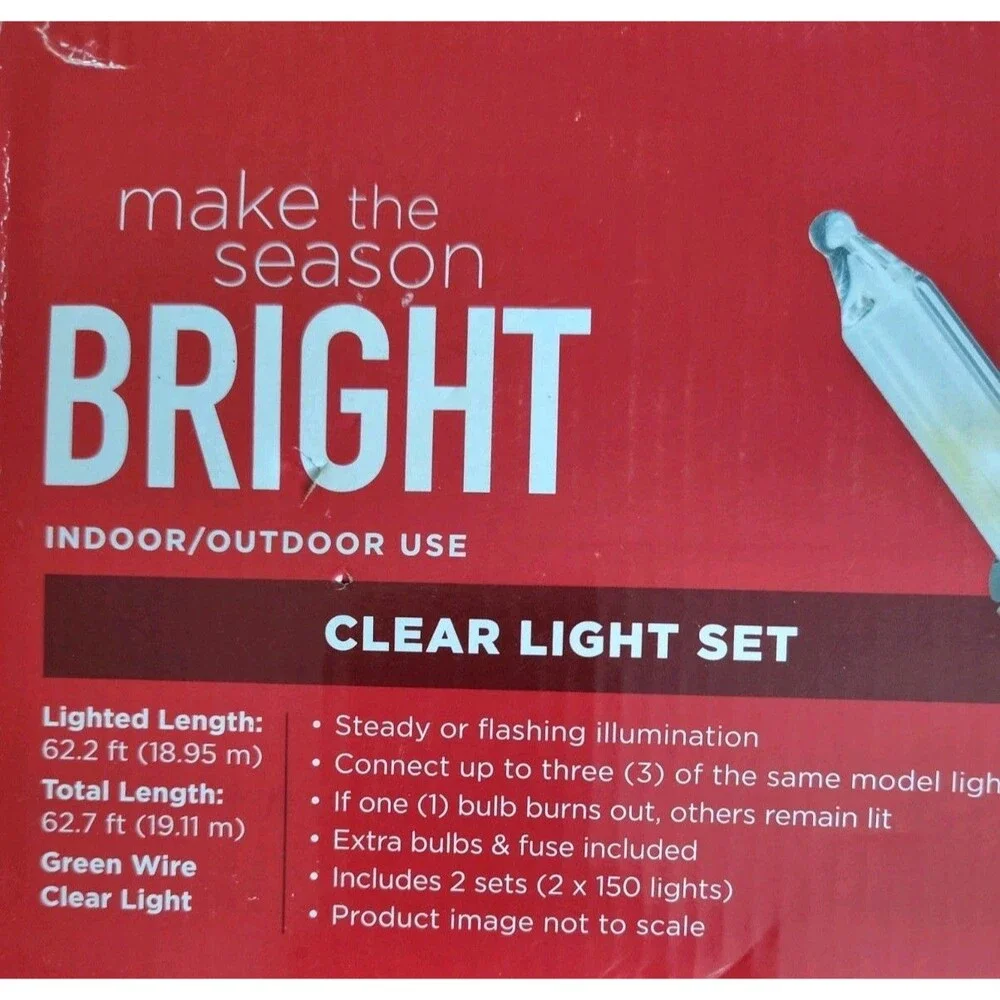 1500 Christmas Clear Lights 5 Boxes Indoor Outdoor Make The Season Bright NIB